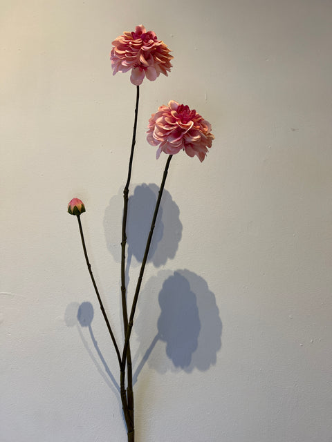 Dahlia spray x3 roze 103 cm