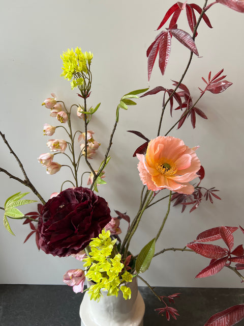 2 Boeket zijden bloemen 'Winter Vibes'