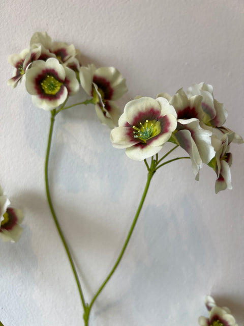 Mini bloem tak creme/rood 78 cm