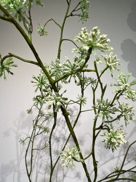 Dille tak groen/witte bloempjes 160 cm