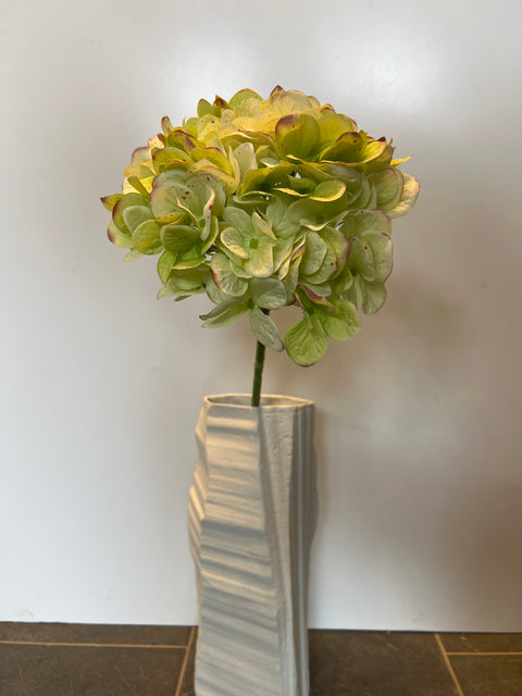 Hortensia bol groen/bordeaux 48 cm