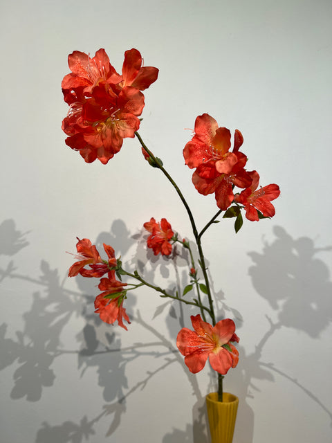 Azalia branch orange 116 cm