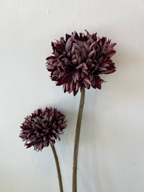 Chrysant bal 80 cm burgudy