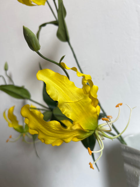 Gloriosa spray geel 90 cm