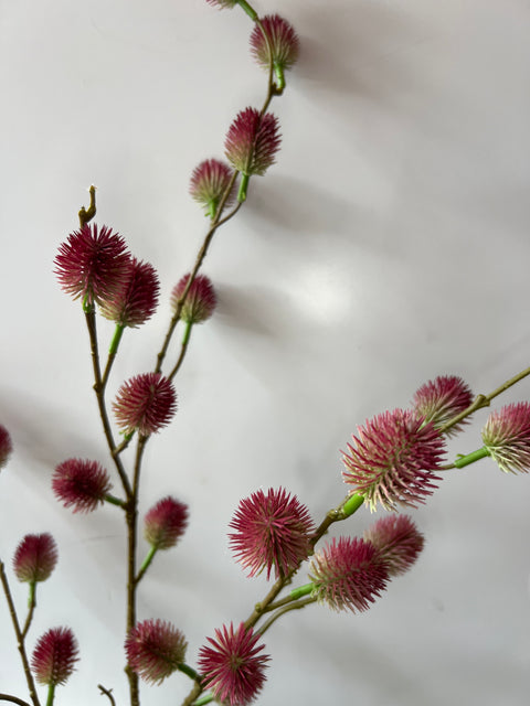 Distel bollen spray fuchsia 120 cm