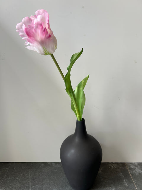 Tulp paris roze/wit 52 cm