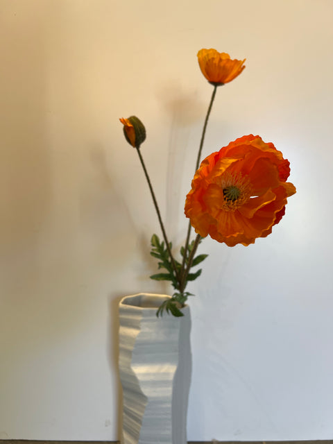 Papaver spray oranje 75 cm