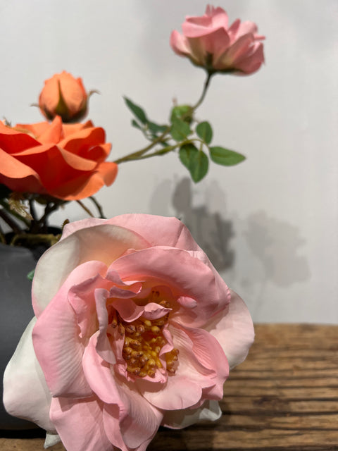 Roos spray open  pink  64 cm