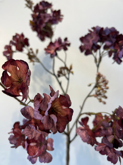 Bloesem spray bordeaux 88 cm