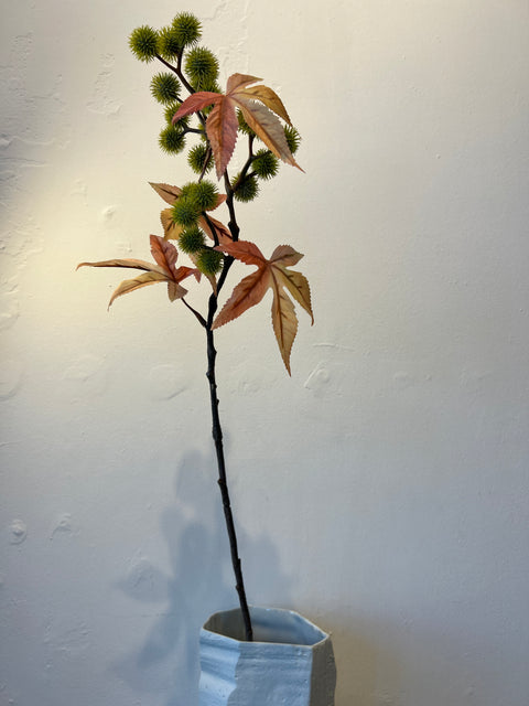 Distel bol + blad peach 85 cm