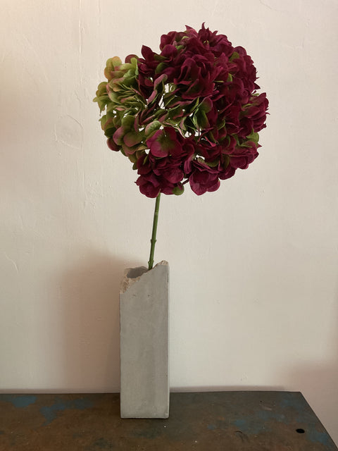 Hortensia steel groot burgundy/groen 86 cm