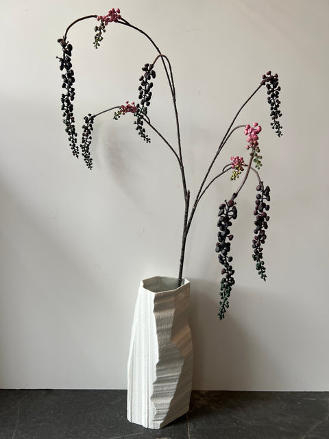 Karmozijn tak taupe/groen/roze 100 cm