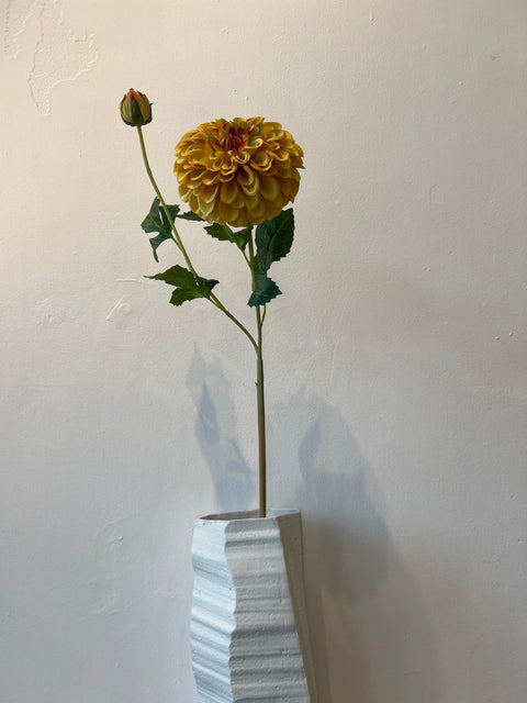 Dahlia bloem + knop oker 81 cm
