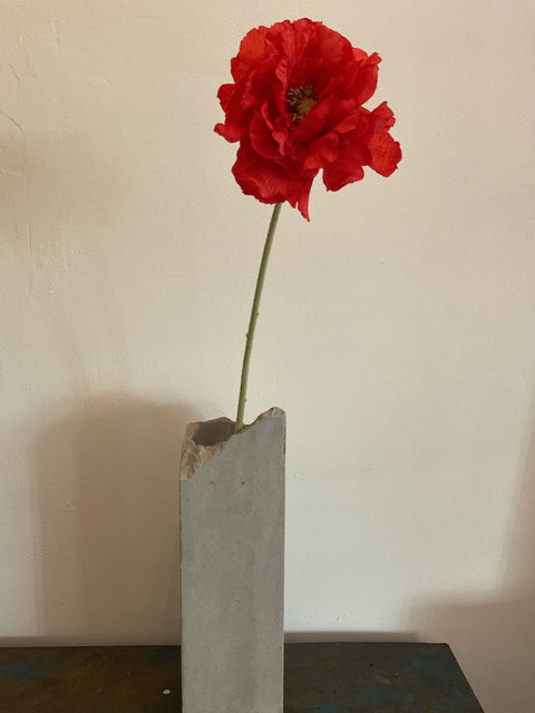 Poppy dubbele rood 73 cm