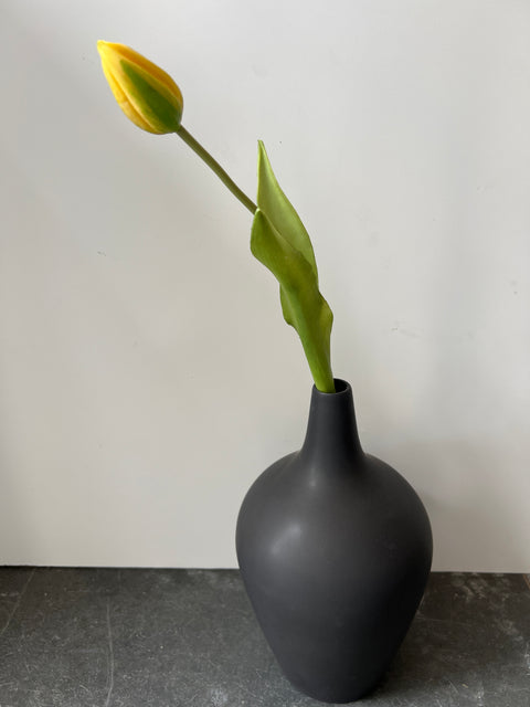 Tulp frans 43 cm geel in knop