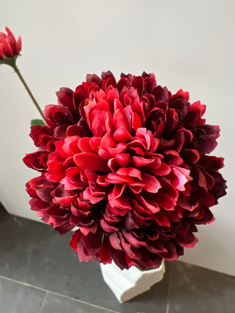 Chrysant mum spray 63 cm rood