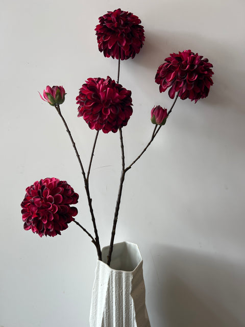 Dahlia spray x4 donker rood  cm