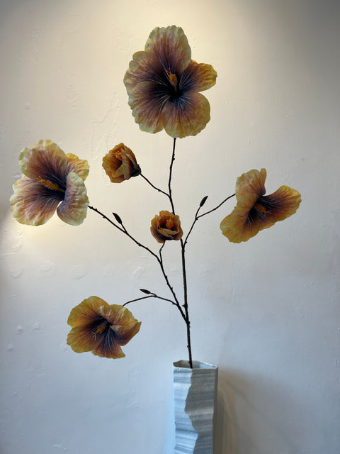 Hibiscus groot okergeel 112 cm