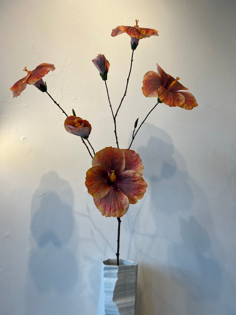 Hibiscus groot oranje 112 cm
