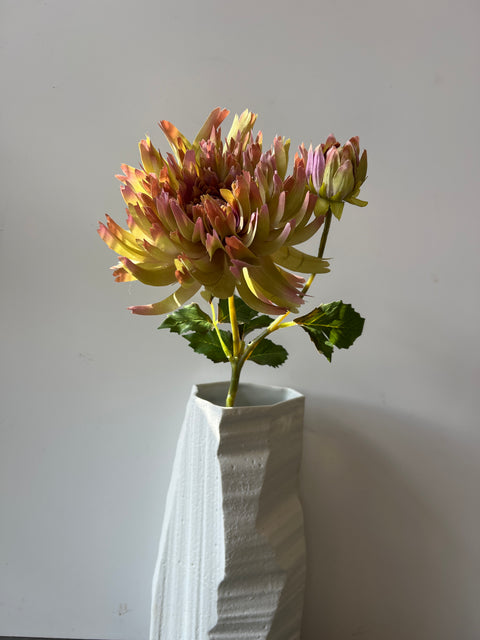 Chrysant  groen/roze  54 cm