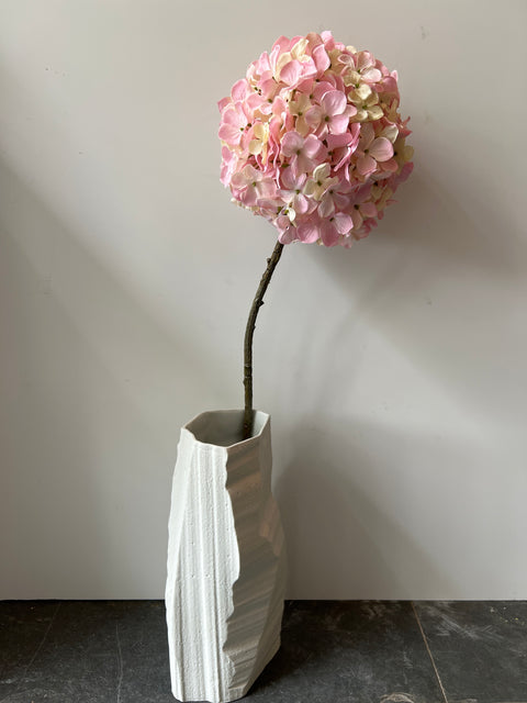 Hortensia bol roze/cream 71 cm