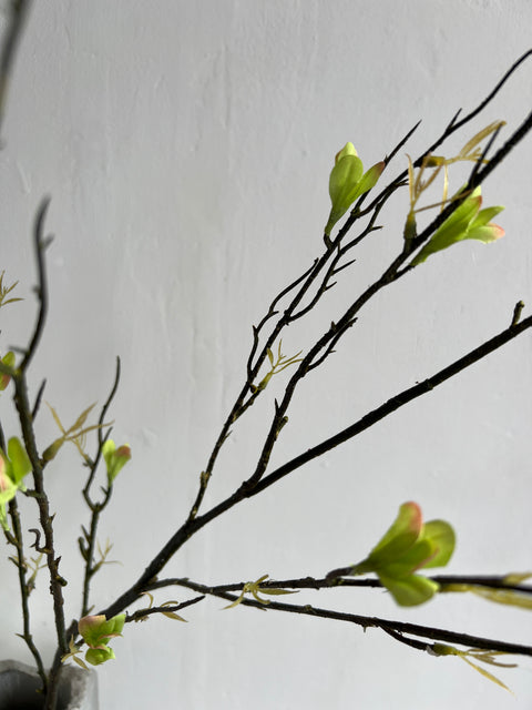 Blad takje tak, zwart/blad lichtgroen  90 cm
