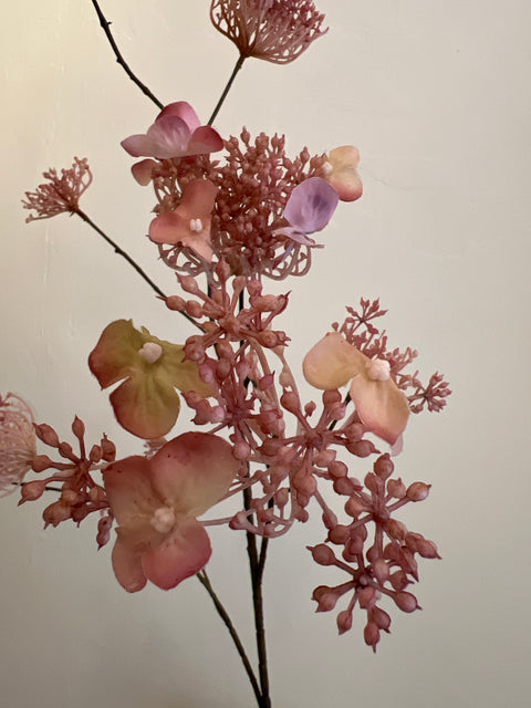 Hortensia tak vanille/roze  115 cm