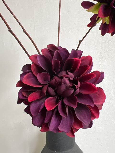 Dahlia spray  89 cm Capitol Bordeaux