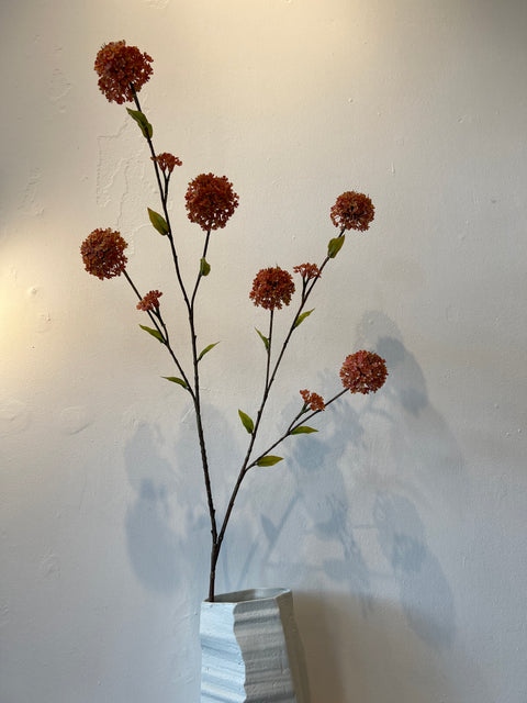 Sneeuwbal tak x6 oranje 120 cm
