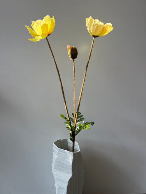 Papaver spray geel  76 cm