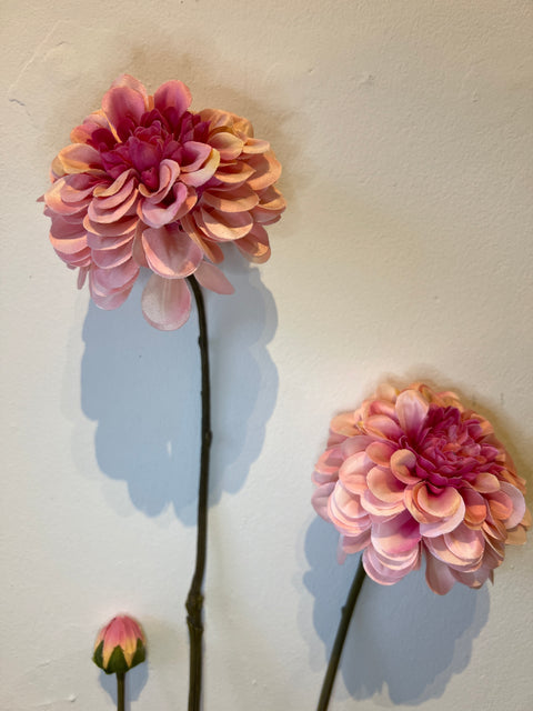 Dahlia spray x3 roze 103 cm