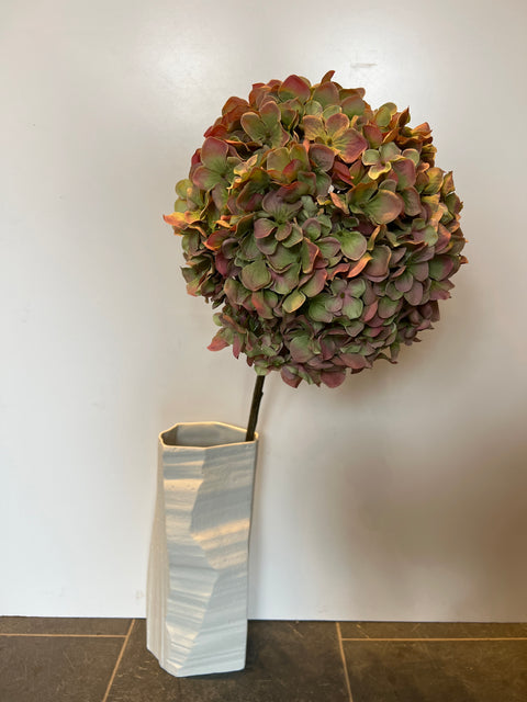 Hortensia bol groen/mauve 79 cm