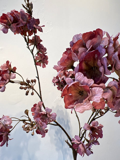 Bloesem spray roze 88 cm