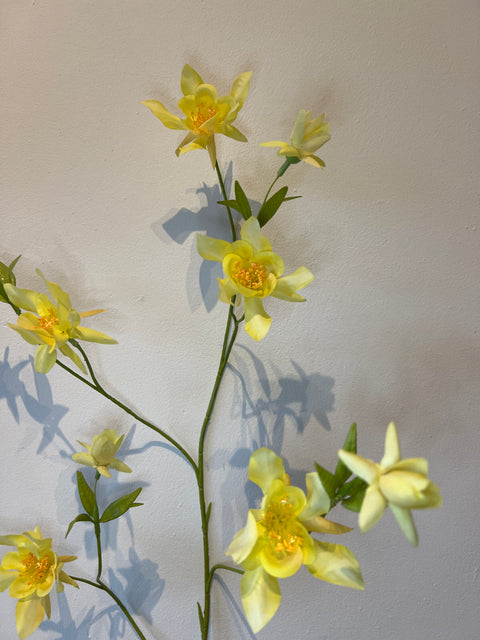 Akelei bloemen tak 104 cm geel